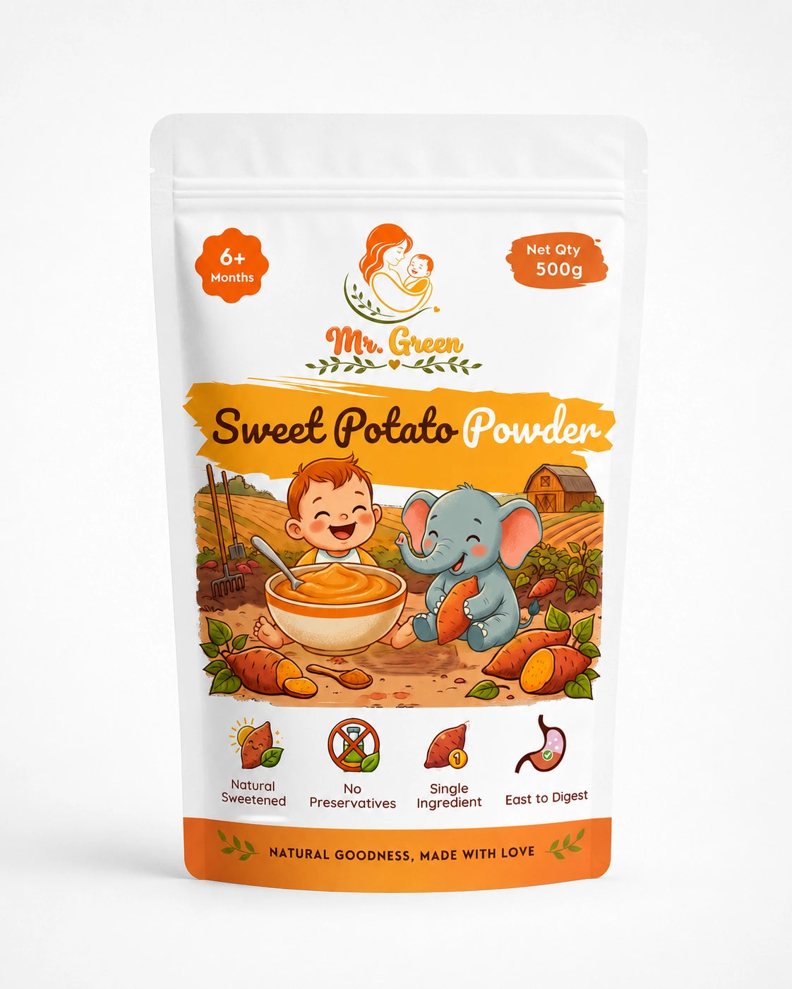 Sweet Potato Powder for Babies & Kids | Single Ingredient Food | Natural Weight Support | 6+M