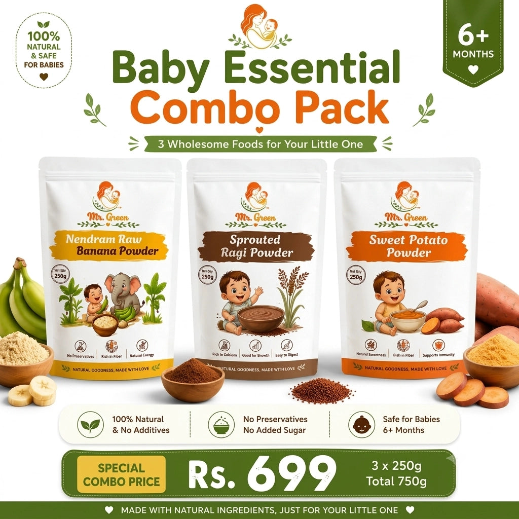 Baby Essential Combo : Nendram Banana, Sprouted Ragi & Sweet Potato (6+ Months)