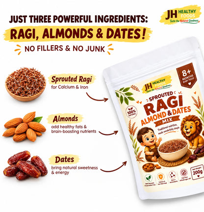 Sprouted Ragi Almond & Dates Mix