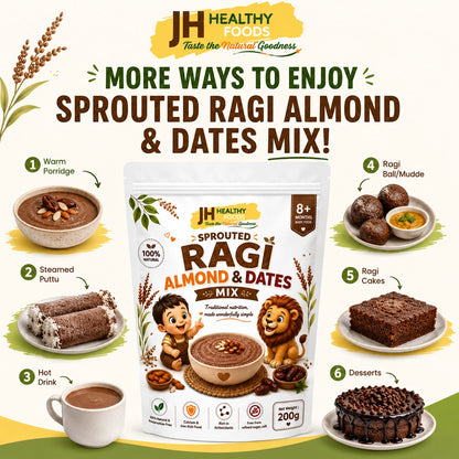 Sprouted Ragi Almond & Dates Mix