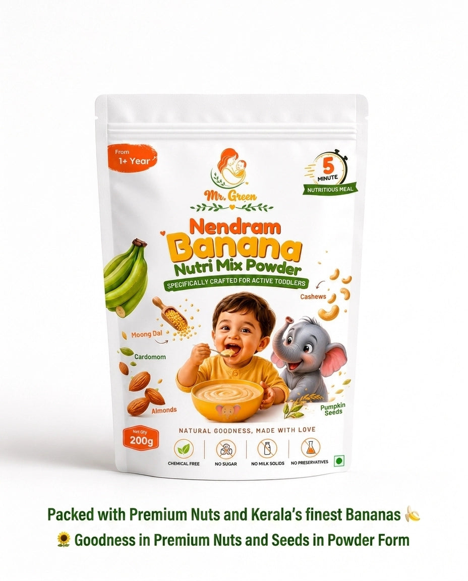 Nendram Banana Nutri Mix for Babies & Kids | Nutrient-Rich Multi Ingredient Food | 1+Year
