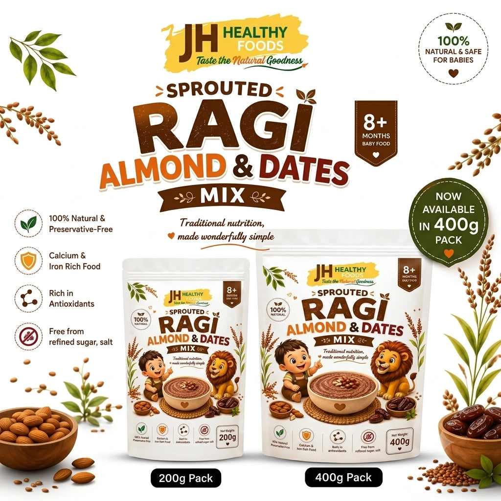 Sprouted Ragi Almond & Dates Mix