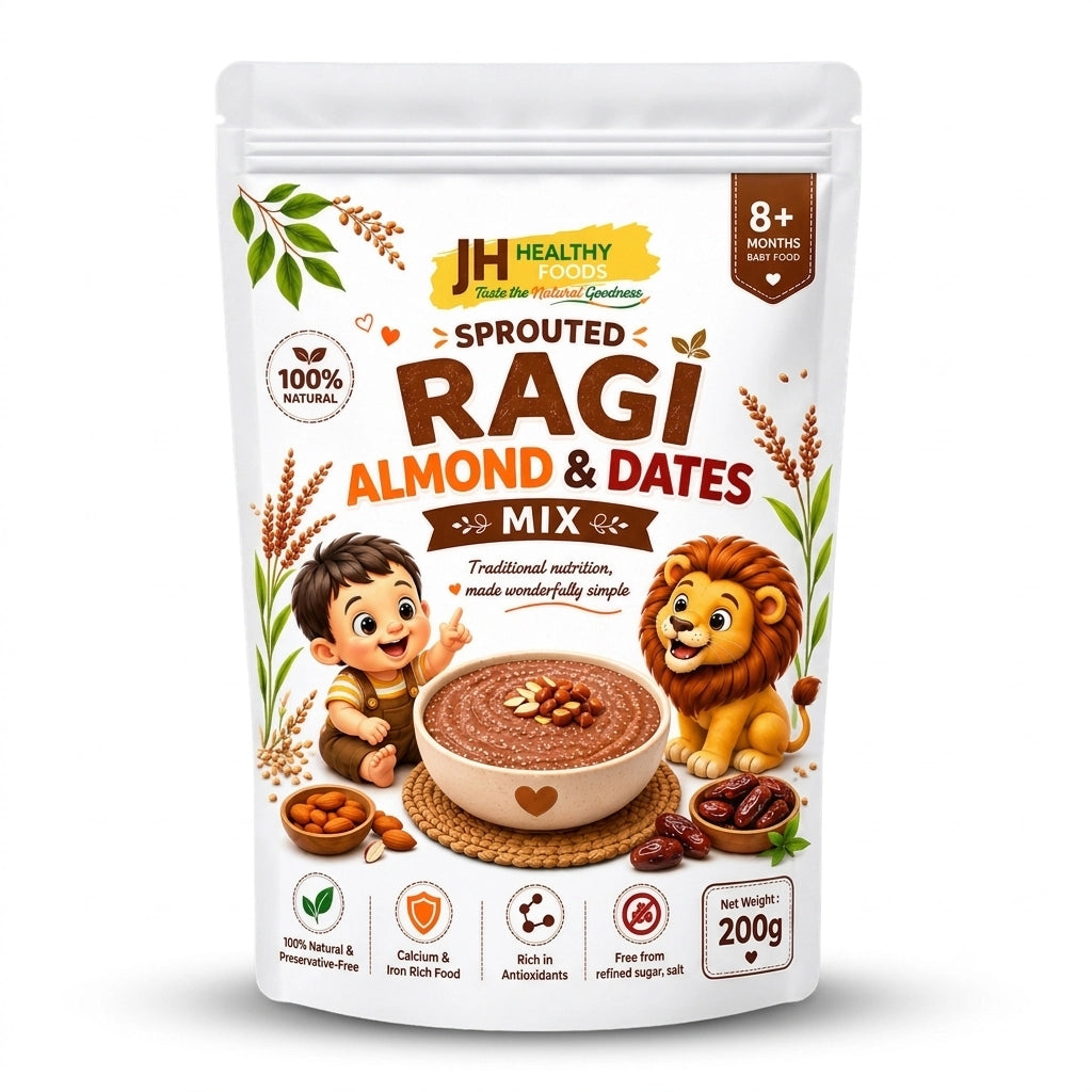 Sprouted Ragi Almond & Dates Mix