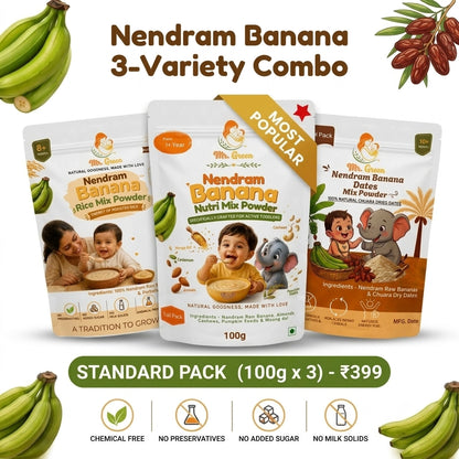 Kids Trail Combo Pack | Nendram Banana 3-Variety (1+ Year)