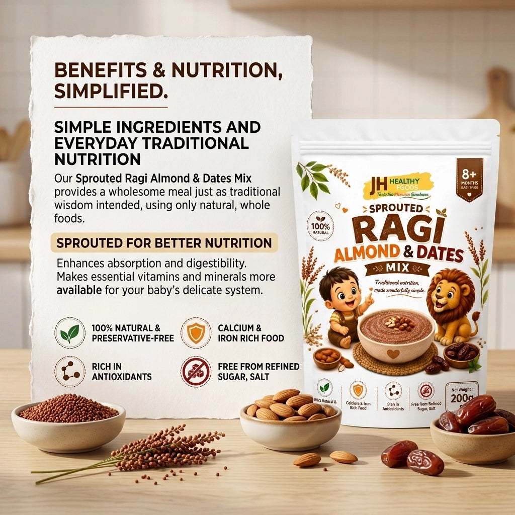 Sprouted Ragi Almond & Dates Mix