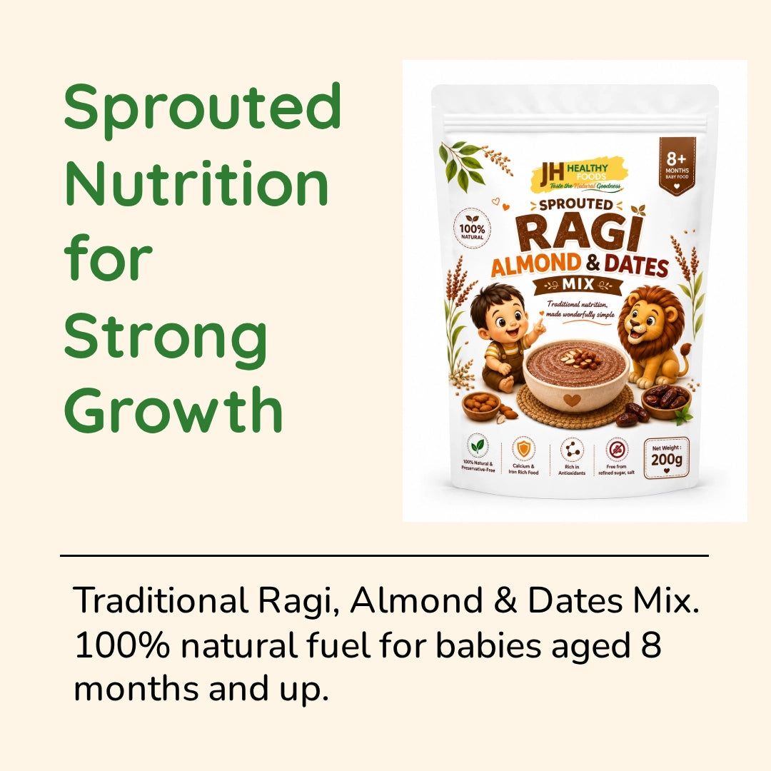 Sprouted Ragi Almond & Dates Mix
