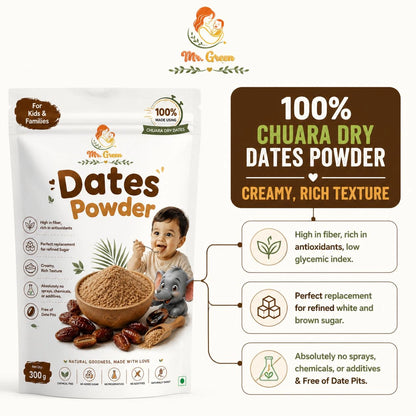 Dry Dates Powder | Natural Sweetener for Babies, Kids & Families | 300g