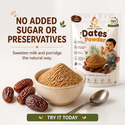Dry Dates Powder | Natural Sweetener for Babies, Kids & Families | 300g